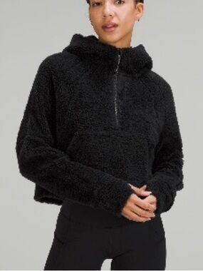 Lululemon Scuba Oversized Half Zip Fleece Hoodie. Size XS/S. Front pocket